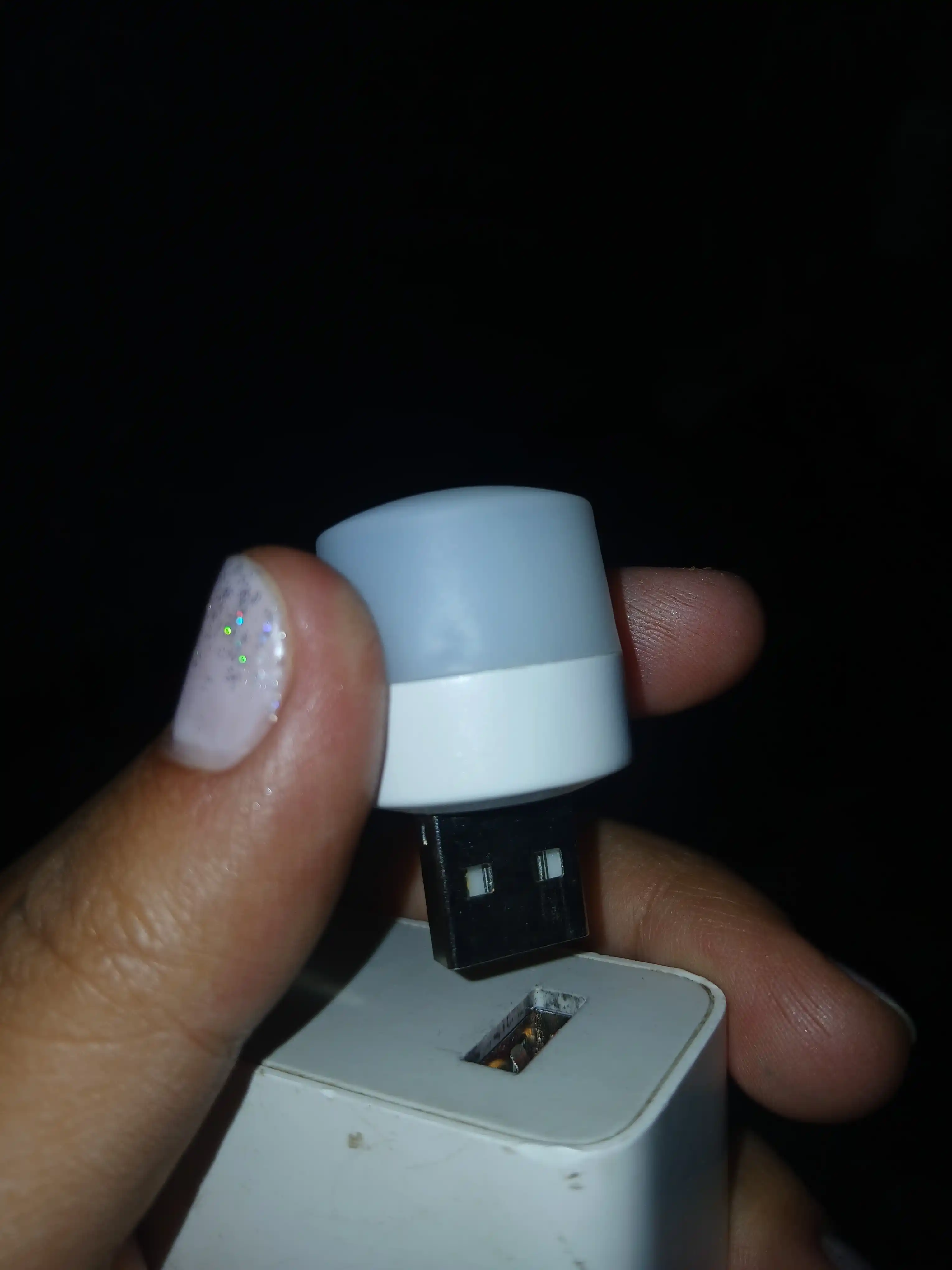 Набор USB-ночников (2 шт.) Миниатюрный светодиодный ночник, теплый и белый свет