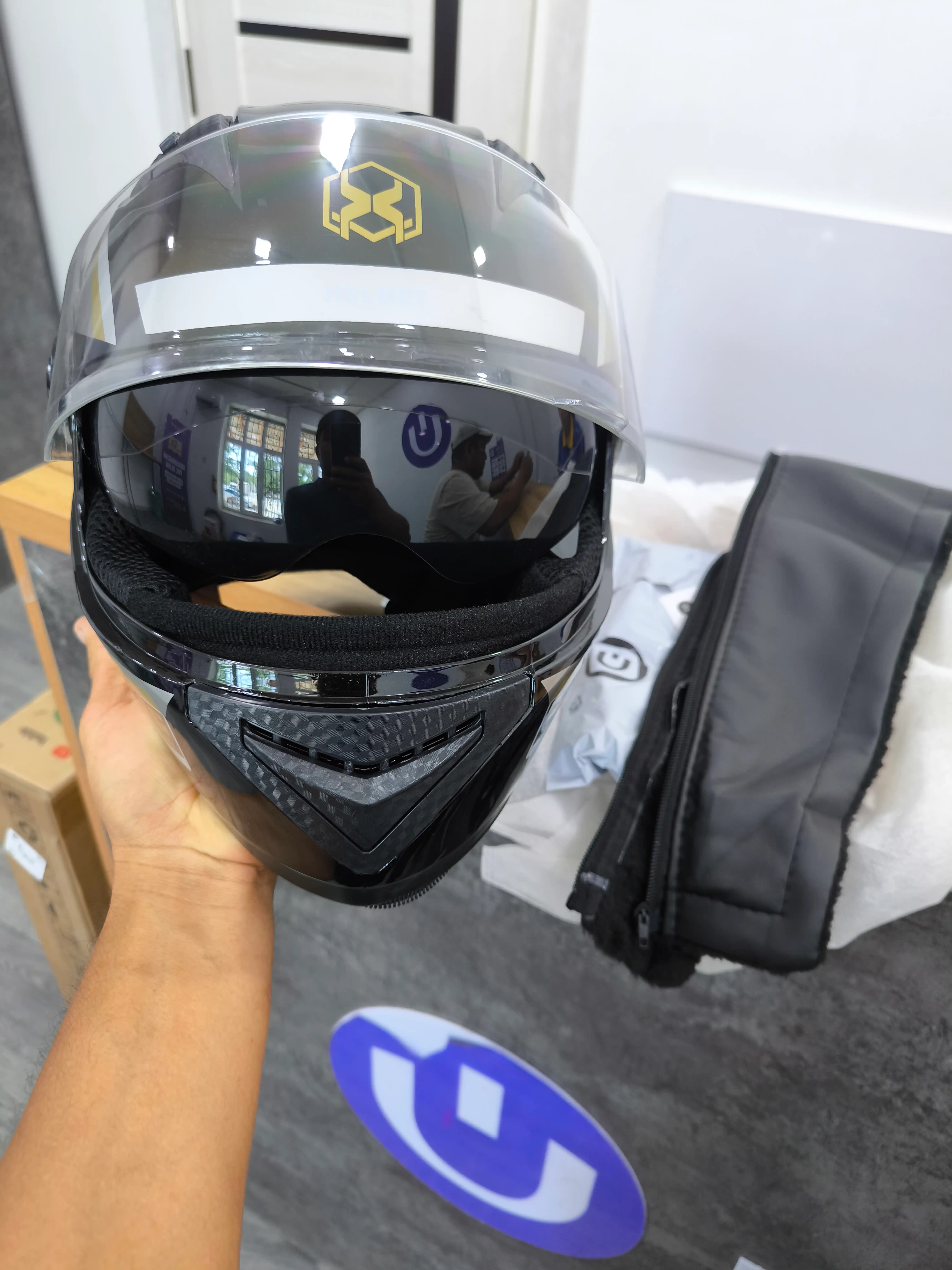 AXK moto shlem, skuter kaska va mototsikl uchun himoya moto kaska Model: 557-903