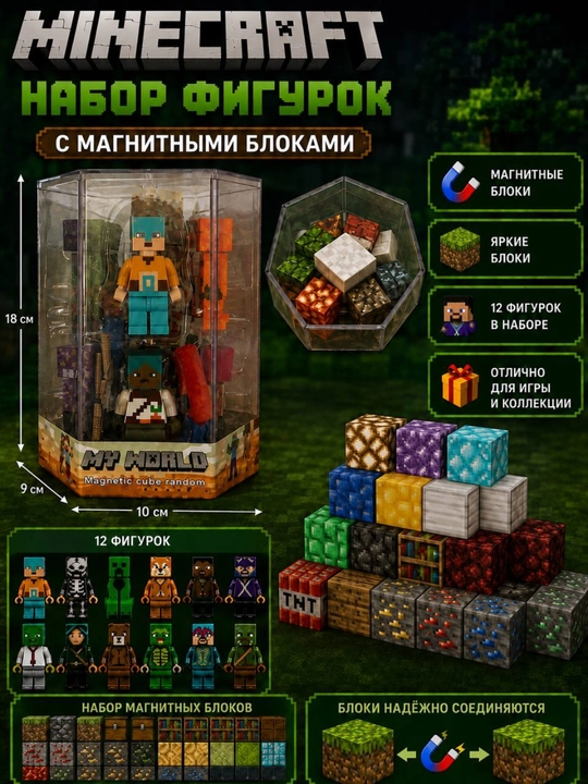 Minecraft konstruktori, figurkali konstruktor