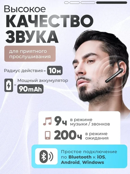 HOCO S19 /E90 Bluetooth garnitura ENC shovqinni kamaytirish HD qo'ng'iroq simsiz quloqchin
