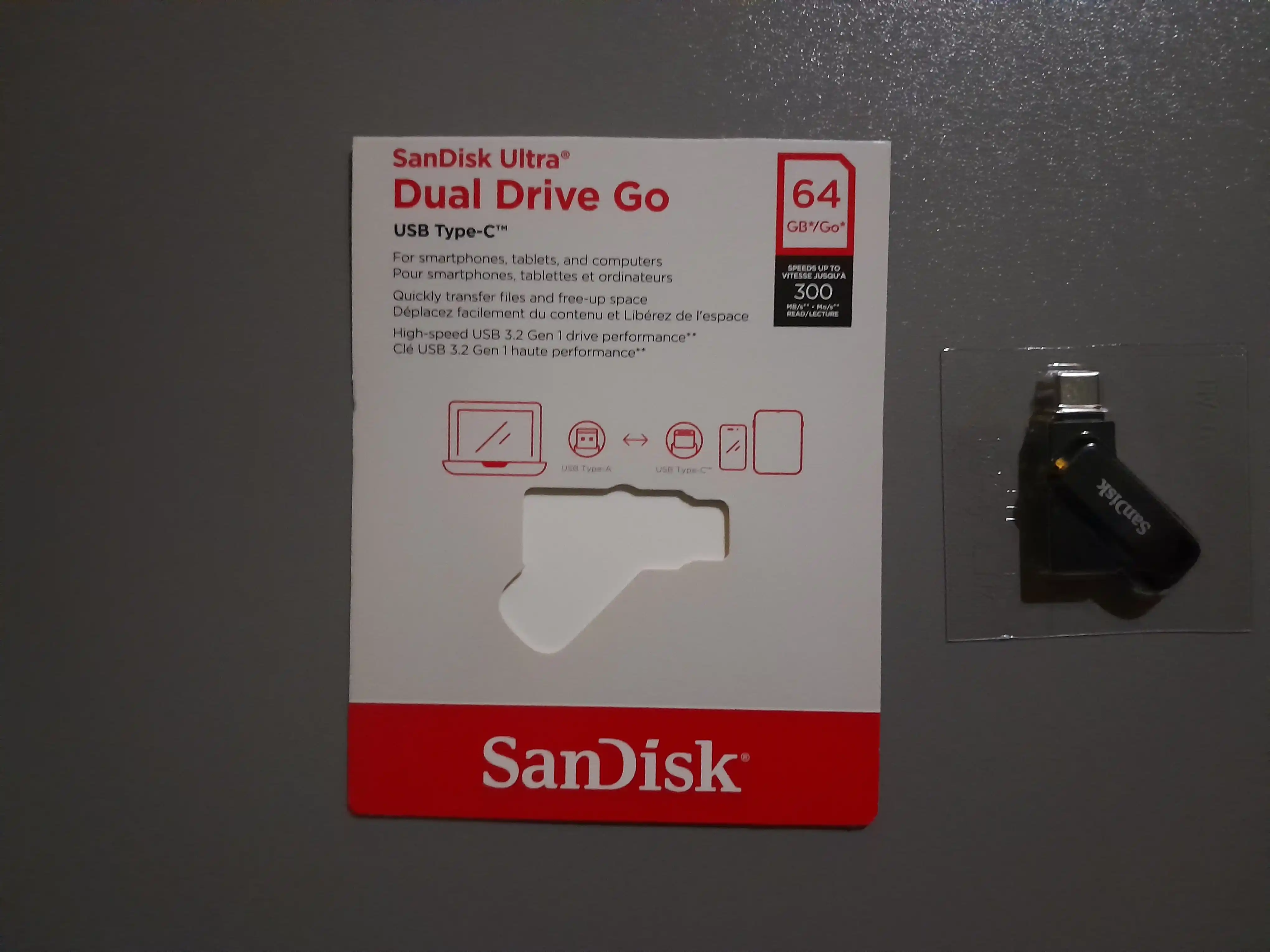 Флешка Sandisk Ultra Dual Drive, Type-C, 32/64/128/256/512 GB, 400 Mb/s, Usb 3.2