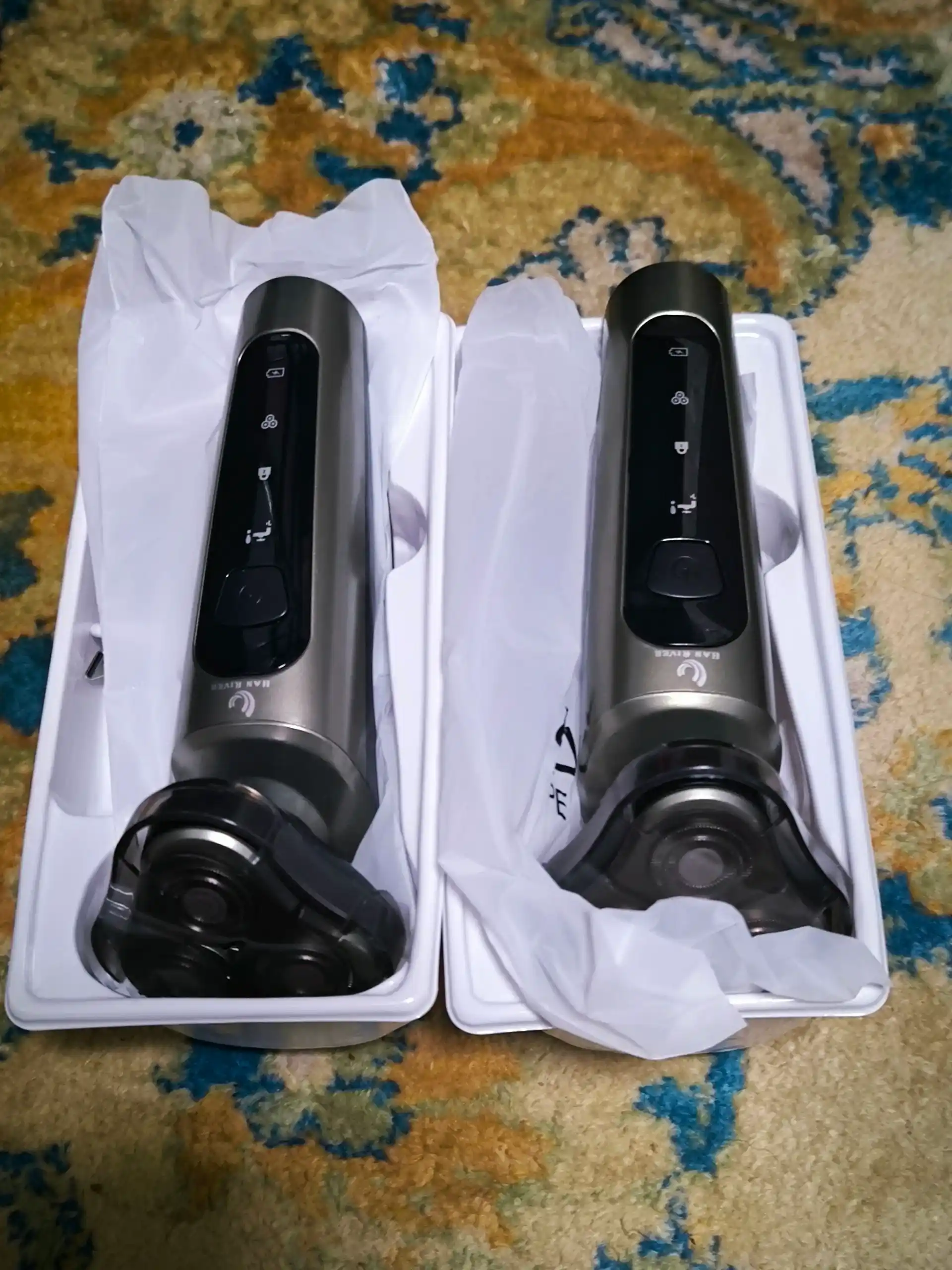 Erkaklar elektr ustarasi, 3 ta si 1, nasadkali soqol-mo‘ylov uchun portativ trimmer, HANRIVER
