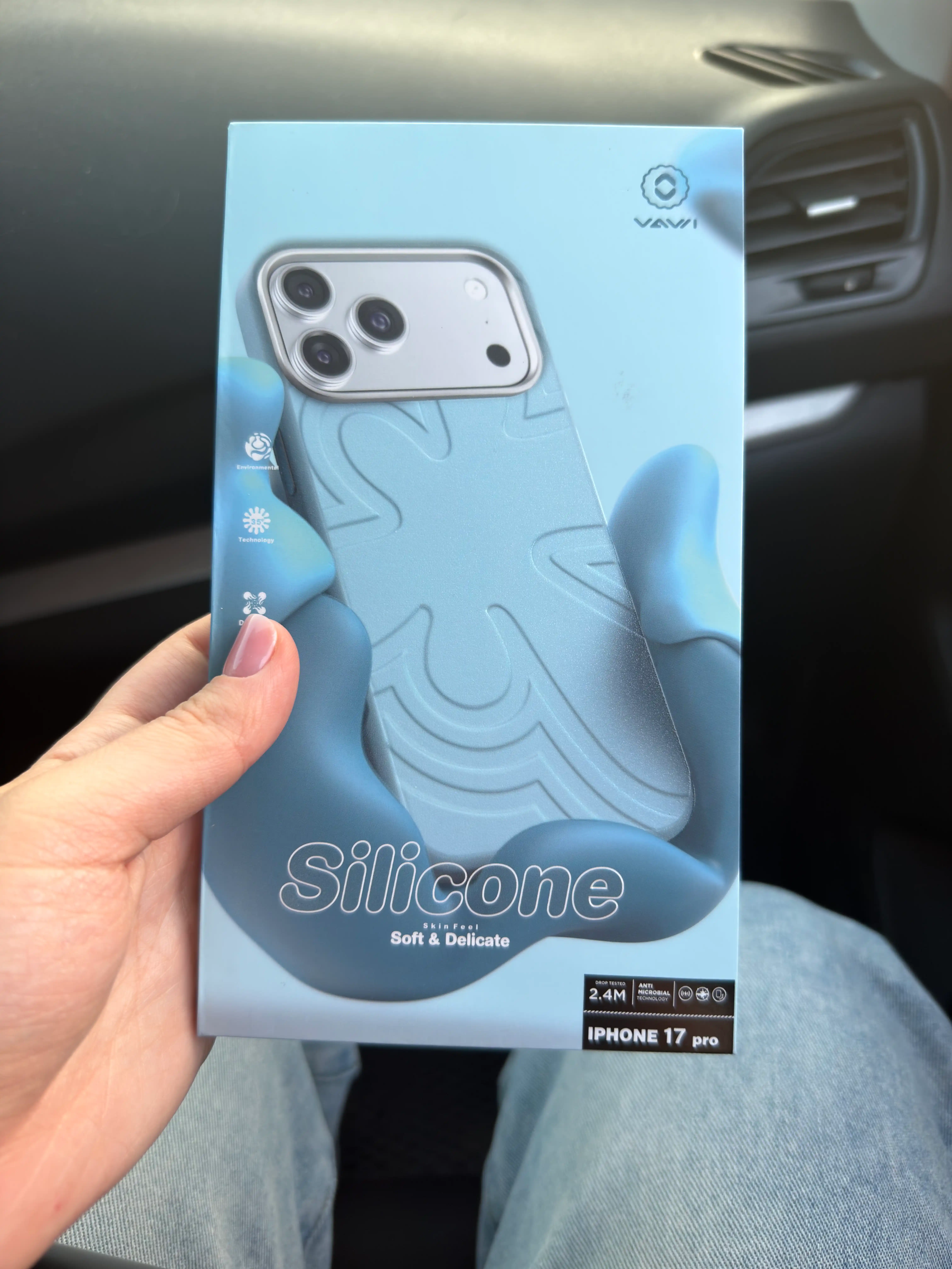 Силиконовый чехол с Магсейфом VAWI для iPhone 17, 16 Pro/ProMax, Бархатное покрытие внутри