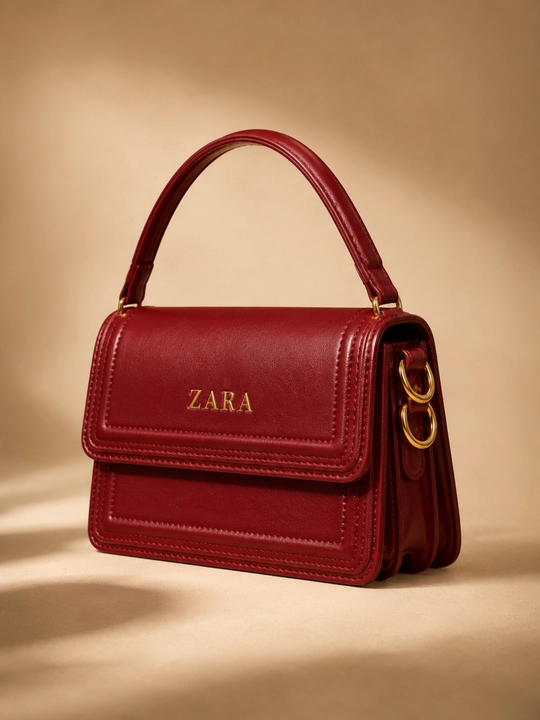 ZARA uslubidagi bordo ayollar sumkasi yelkaga taqiladigan premium krossbodi