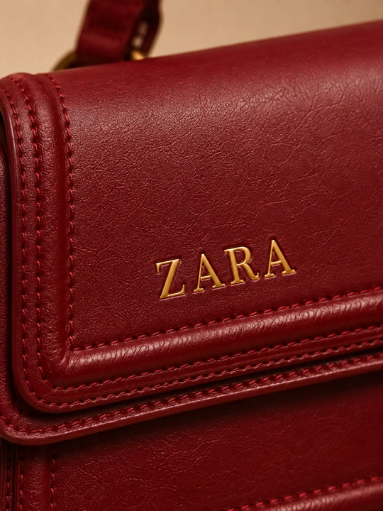 ZARA uslubidagi bordo ayollar sumkasi yelkaga taqiladigan premium krossbodi