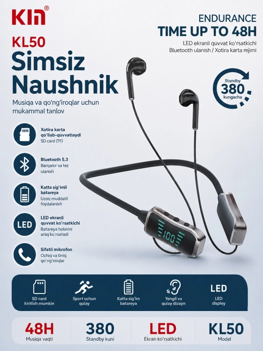 Bluetooth-наушники KIN KL50 - 