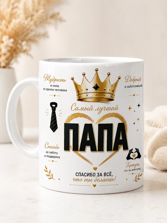 DADA dizaynli sovg‘a krujka, dada/ota uchun, 330 ml - 