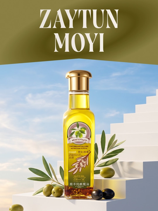 Косметическое оливковое масло для волос, лица и тела OLIVES, питательное и увлажняющее - 