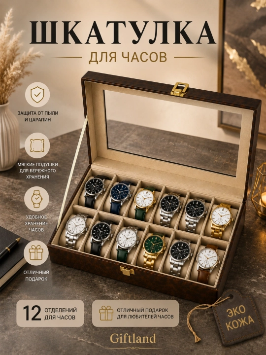 Шкатулка для часов, органайзер