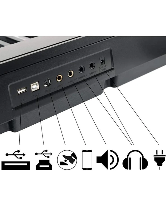 MEIKE MK-887 raqamli elektron pianinosi, chiroqli klavishlar, 88 ta