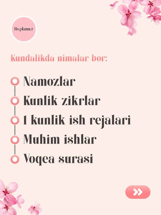 Musulmon ayolning kundaligi, shaxsiy kundalik, bloknot