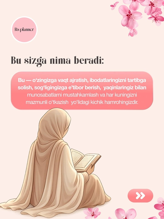 Musulmon ayolning kundaligi, shaxsiy kundalik, bloknot