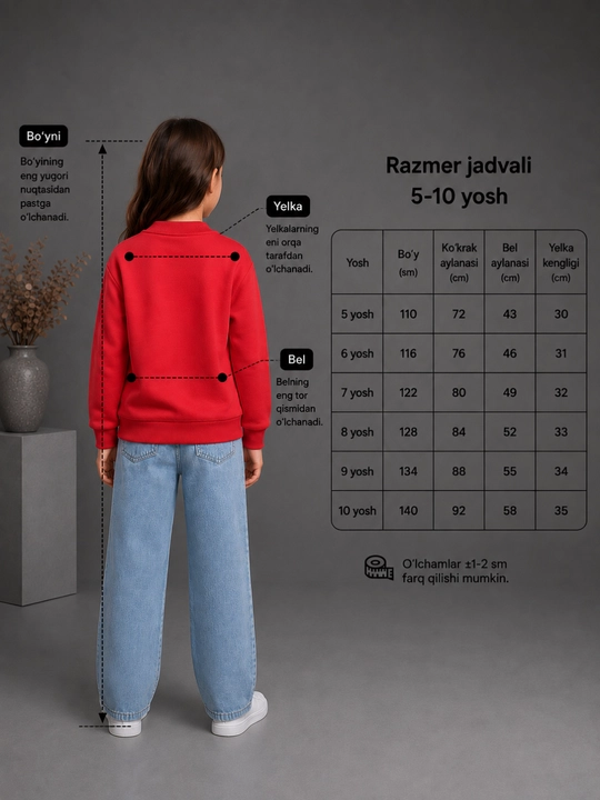 Qizlar sviteri, kundalik kofta, kuzgi yengil kofta, yumshoq polyester svitshot