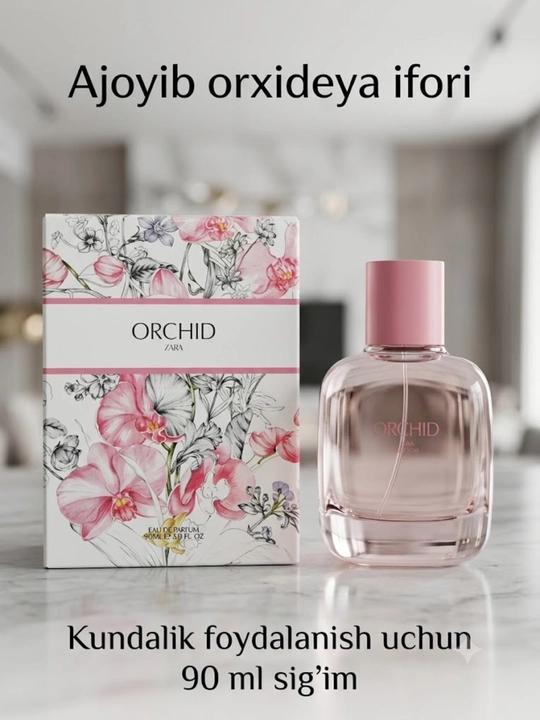 Парфюмерная вода Zara Orchid женская нежная свежая, 90 мл