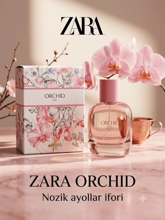Парфюмерная вода Zara Orchid женская нежная свежая, 90 мл