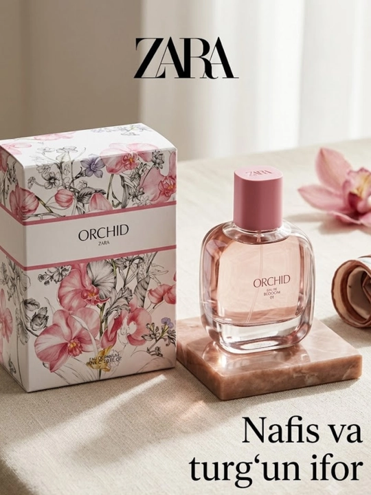 Парфюмерная вода Zara Orchid женская нежная свежая, 90 мл - 