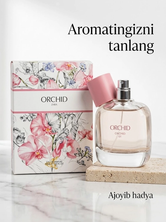 Парфюмерная вода Zara Orchid женская нежная свежая, 90 мл