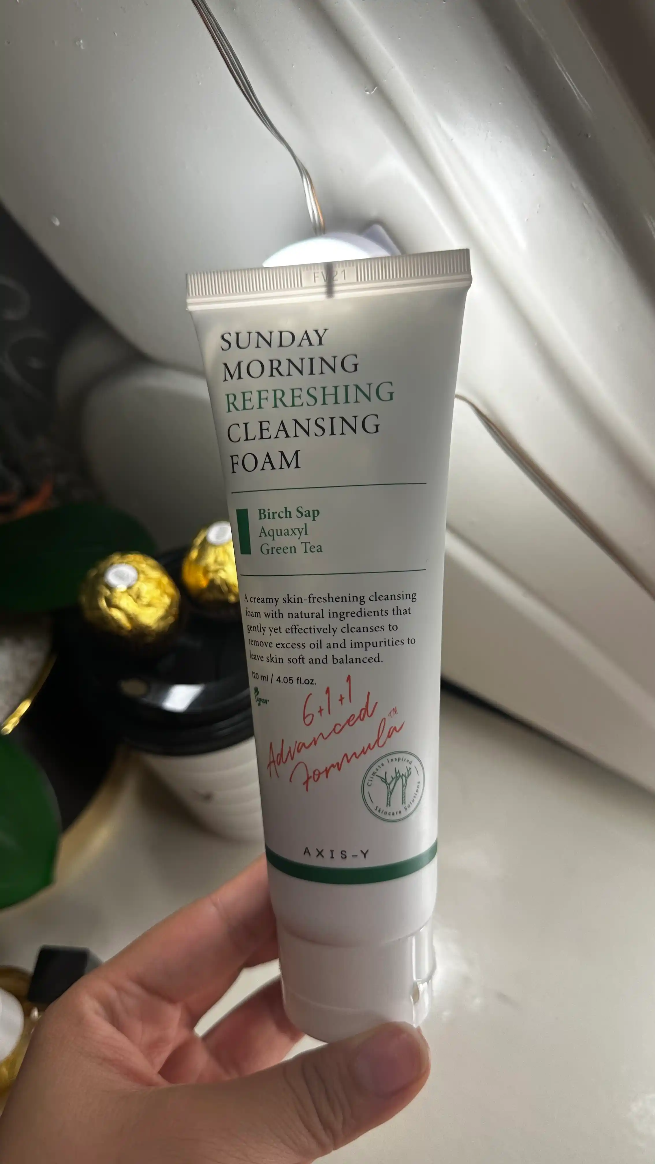Namlovchi yuz yuvish ko‘pigi AXIS-Y Sunday Morning Refreshing Cleansing Foam, 120 ml