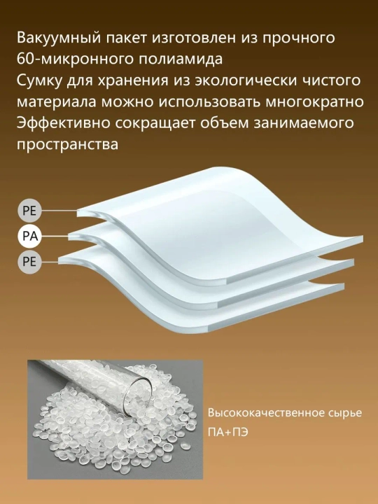 Вакуумные пакеты для одежды, 4 размера по 5 шт.; электрический насосы — отдельный вариант