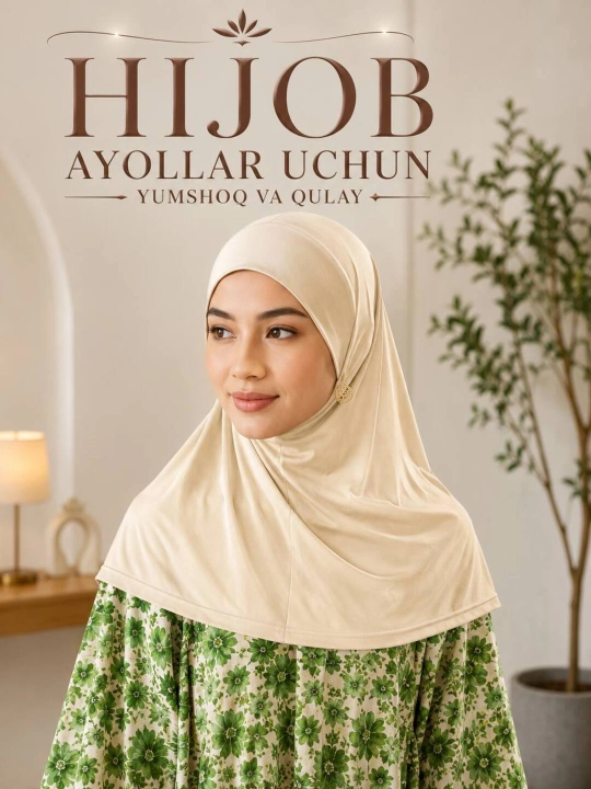 Ayollar uchun yumshoq hijob ichki qalpoqcha - 