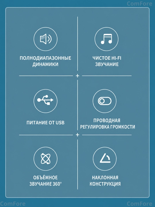 Колонки для компьютера, для ноутбука, для телевизора, USB, разъём 3,5 мм, с RGB подсветкой