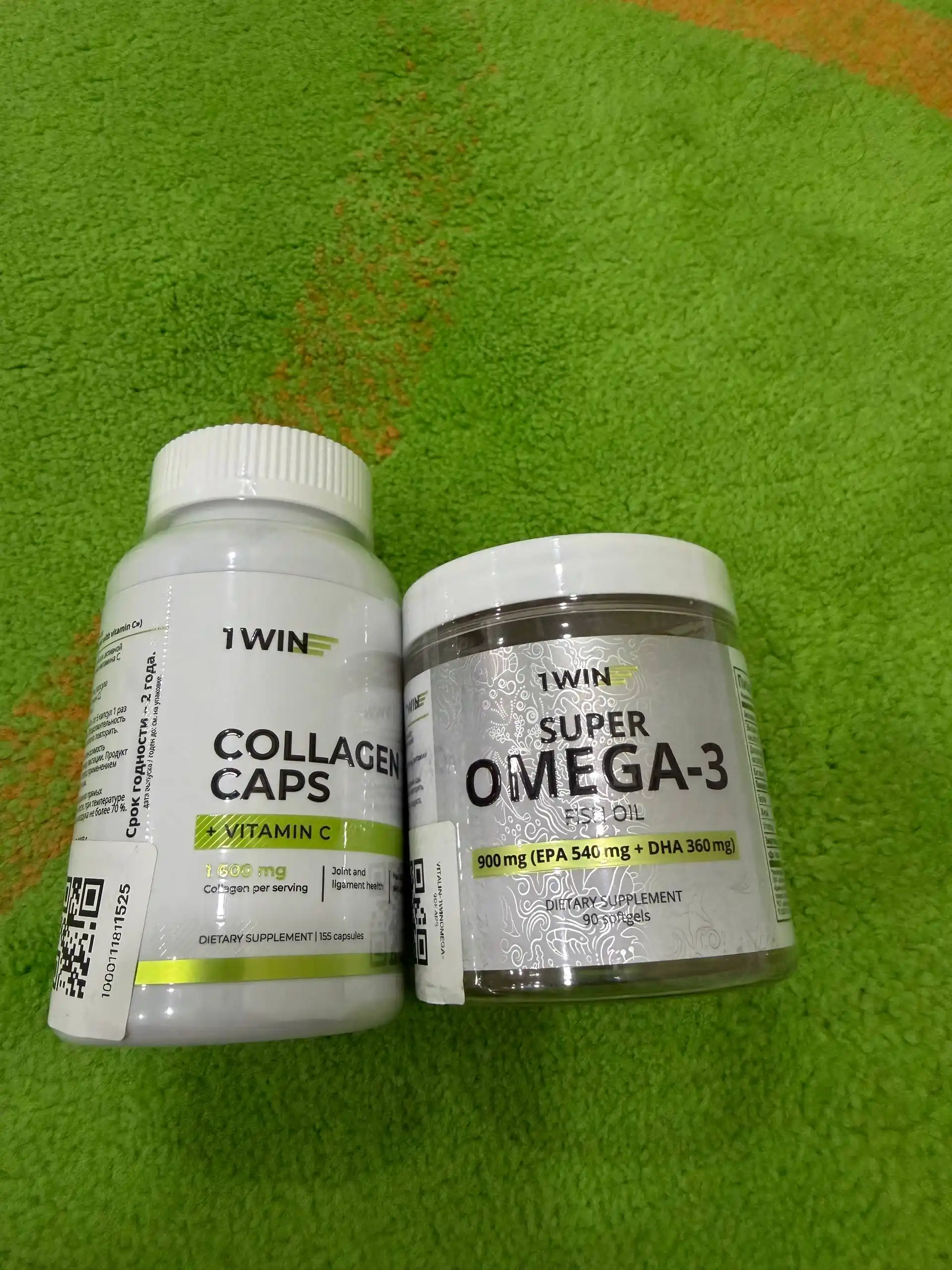 Bo'g'im va boylamlar uchun Kollagen Vitamin C bilan, 1WIN, 155 kapsula