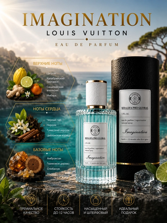 Парфюмерная вода в пробнике Louis Vuitton Imagination, 30 мл, 50 мл, 100 мл - 