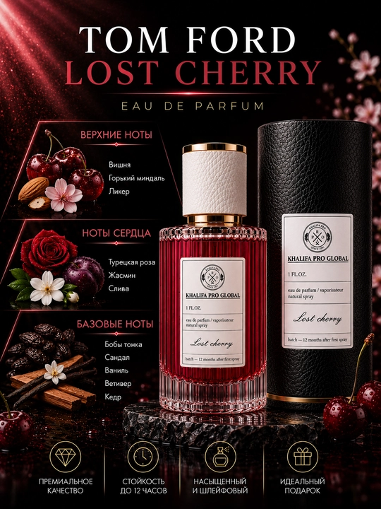 Духи женские Lost Cherry, парфюмерная вода Tom Ford в пробнике 30 мл 50 мл 100 мл - 