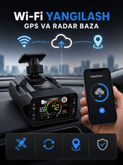 Antiradar, Inspector Star Air  Wi-Fi GPS radar detektori, 2×LNA