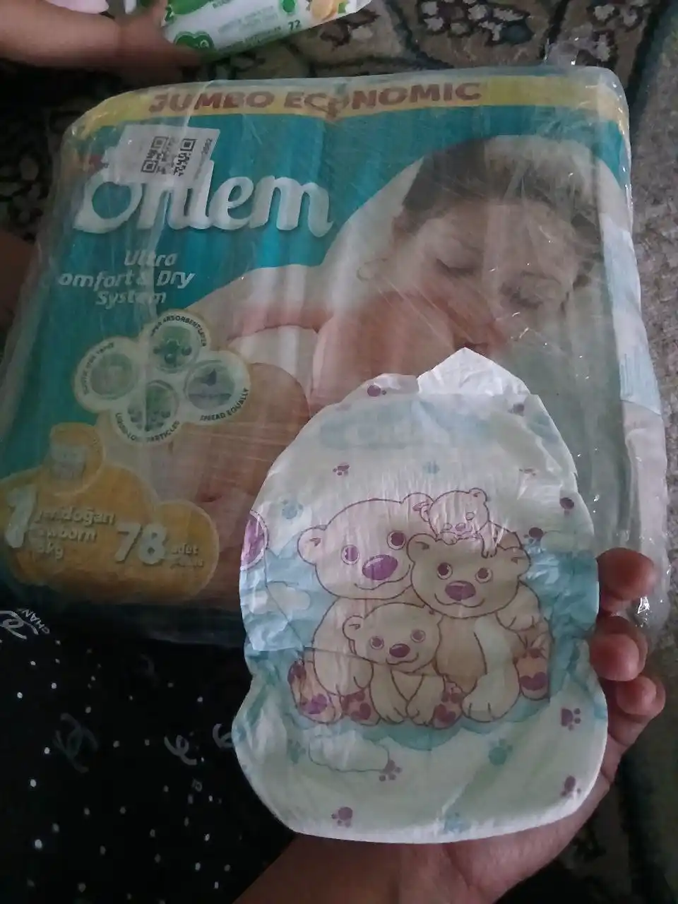 Bolalar tagligi pampers "Onlem Jumbo Economic", 1 o‘lcham, 78 dona