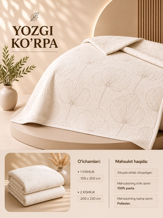 Ko'rpa bir va ikki kishilik