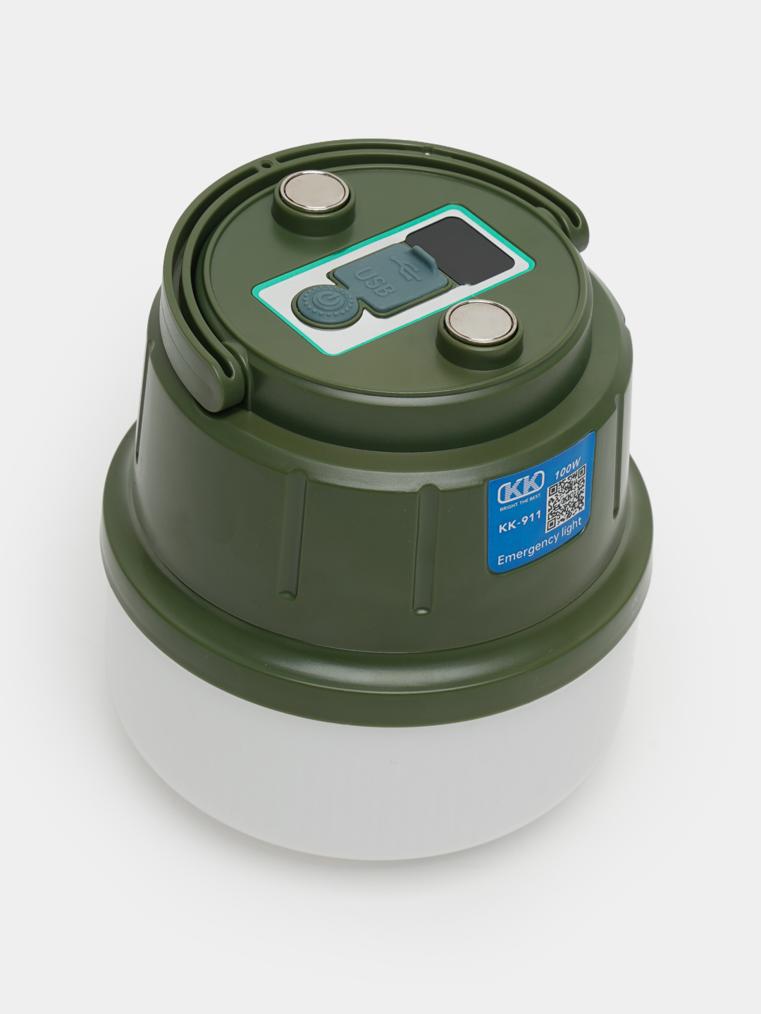 Фонарь KK-911, LED лампа, 3 цвета, USB Type-C, магнитный, аккумуляторный светильник