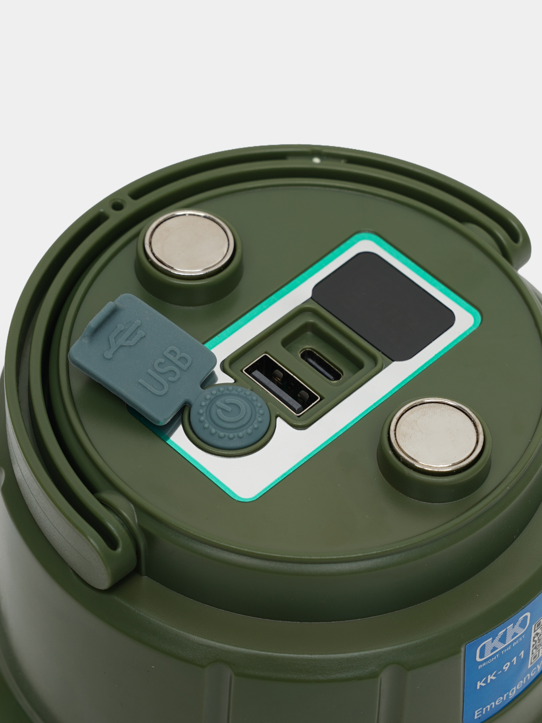 Фонарь KK-911, LED лампа, 3 цвета, USB Type-C, магнитный, аккумуляторный светильник
