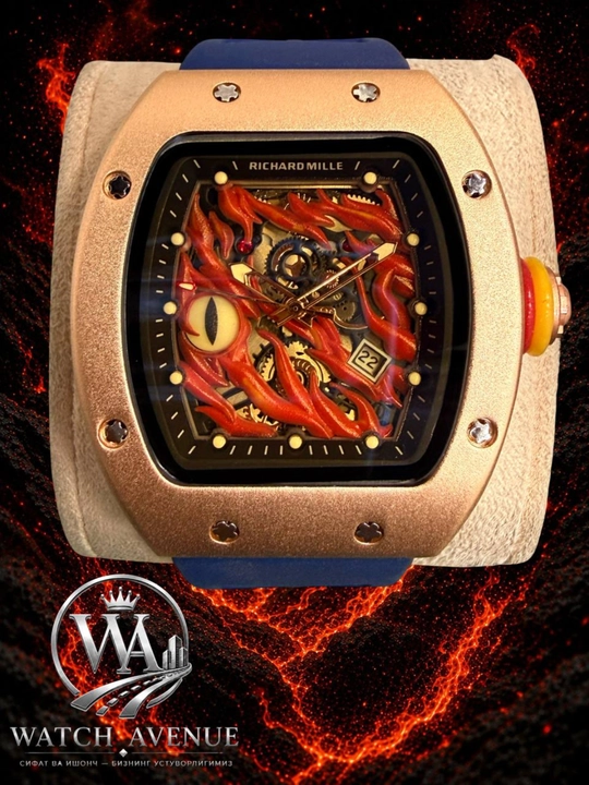 Кварцевые часы Richard Mille Dragon Eye GOLD 