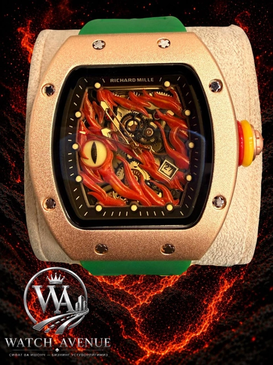 Кварцевые часы Richard Mille Dragon Eye GOLD 