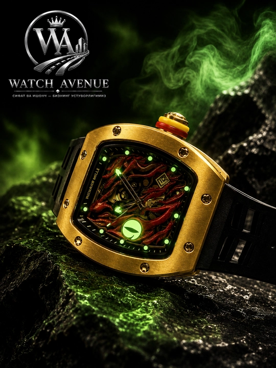 Кварцевые часы Richard Mille Dragon Eye GOLD 