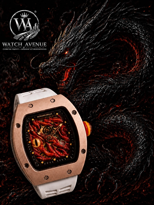 Кварцевые часы Richard Mille Dragon Eye GOLD 