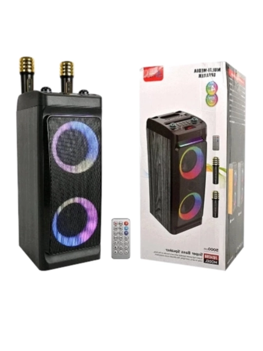 3000W Bluetooth Karaoke Kolonkasi, RGB LED, 2 ta Simsiz Mikrofon va Pult bilan