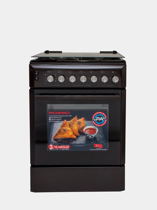 Газовая плита Rosso Kabsa Prime, 4 газ, 1 электр и 3 газ - 