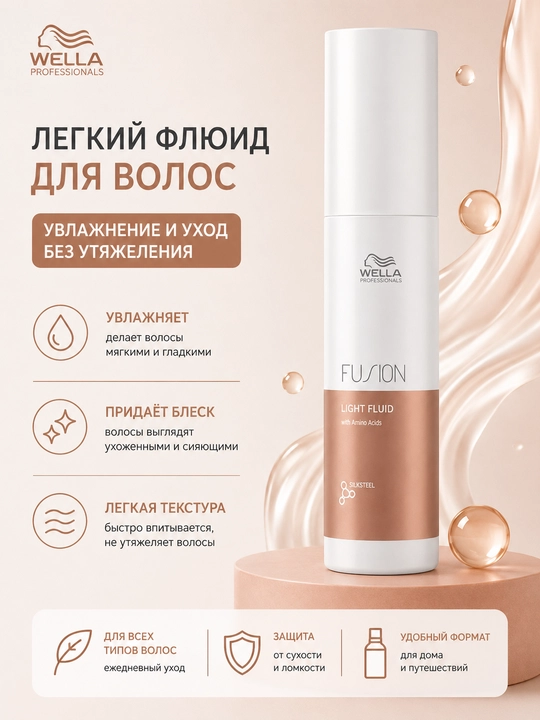 FUSION Soch uchun intensiv tiklovchi amino-zardob, 70 ml - 