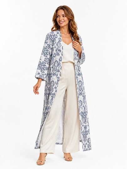 Ayollar uchun milliy abaya, standart o‘lcham, 46-60, material: zig‘ir