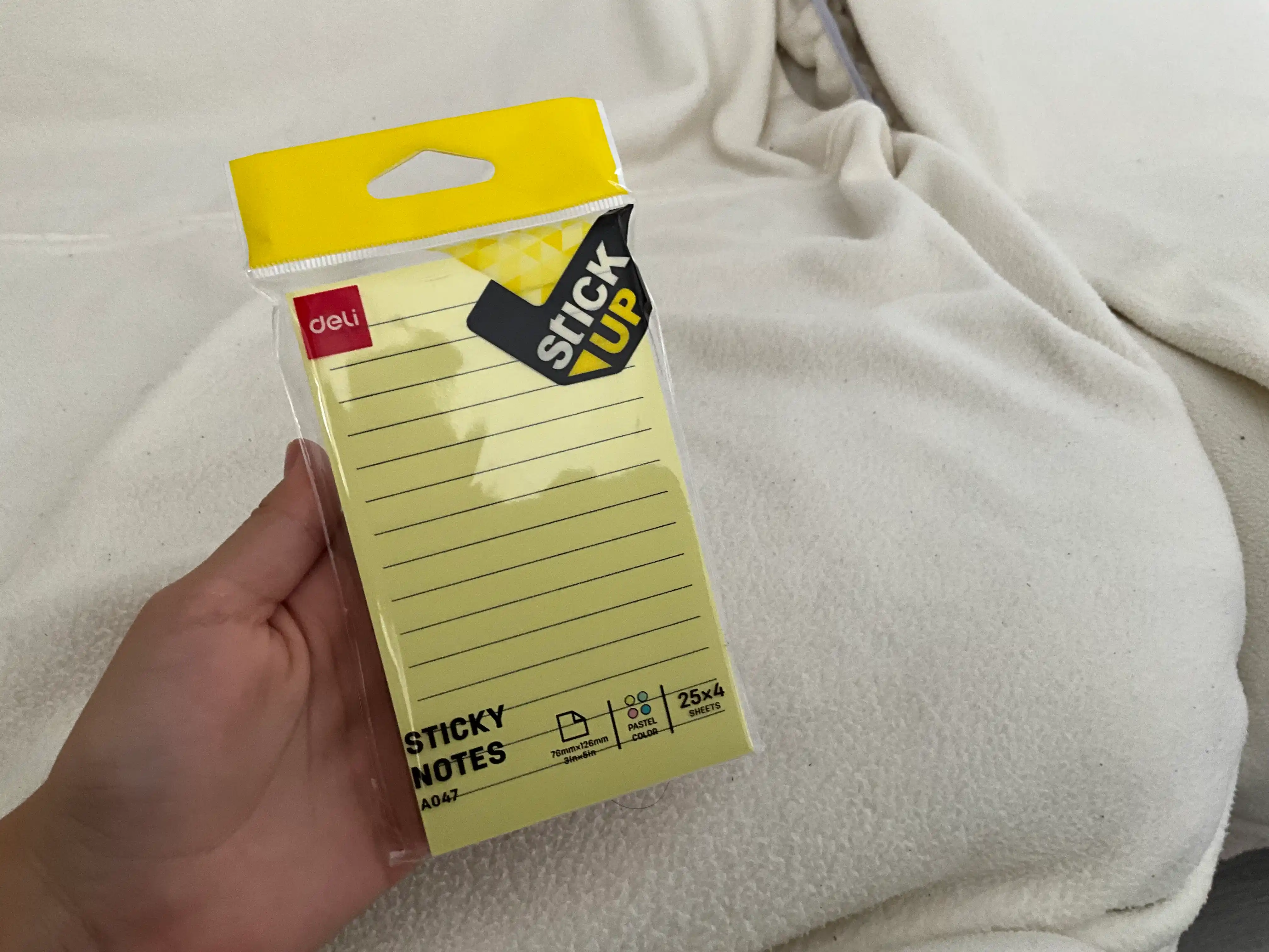 Стикеры для заметок Deli EA047, 3 * 5IN, 4 * 25 sheets, 76 * 126 мм