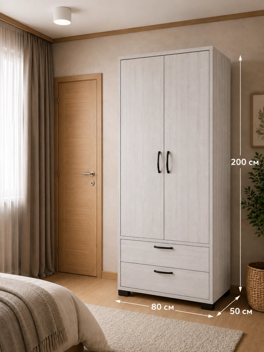 Компактный и вместительный шкаф Comfort из ЛДСП российского производства - 