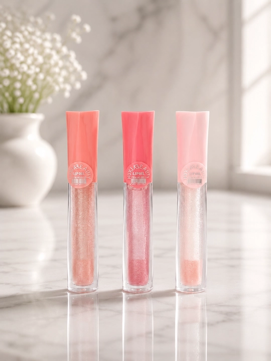 Lip Oil lab yog‘i to‘plami, 3 xil rang, namlantiruvchi va yaltiroq effekt - 