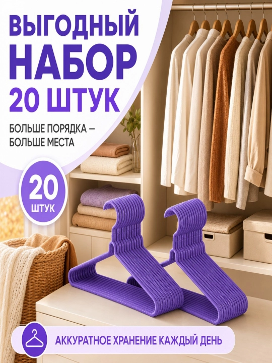 Вешалки для одежды металлические, 41x20 см, нержавеющая сталь