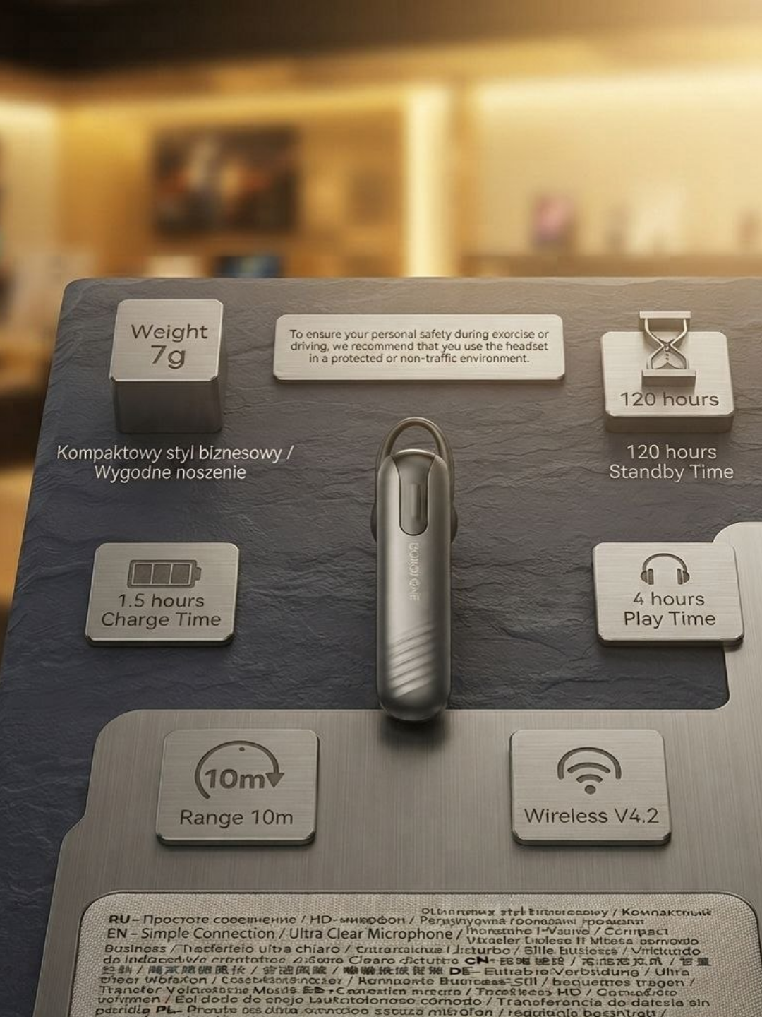 Borofone BC20 Bluetooth simsiz garnitura, mikrofonli mono quloqchin