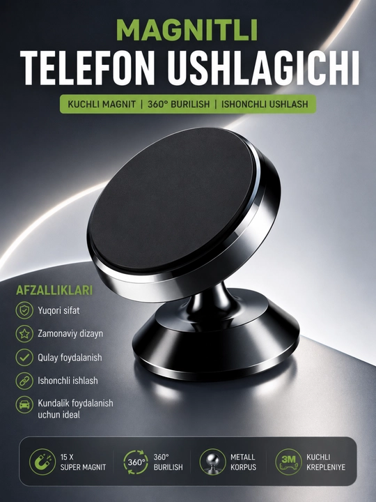 Telefon uchun magnitli tutqich 360° - 