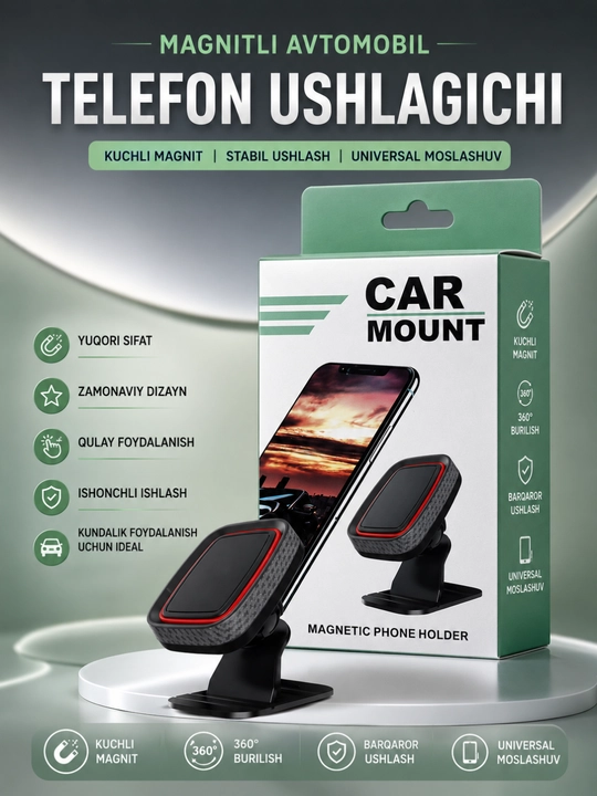 Telefon uchun magnitli tutqich 360° - 