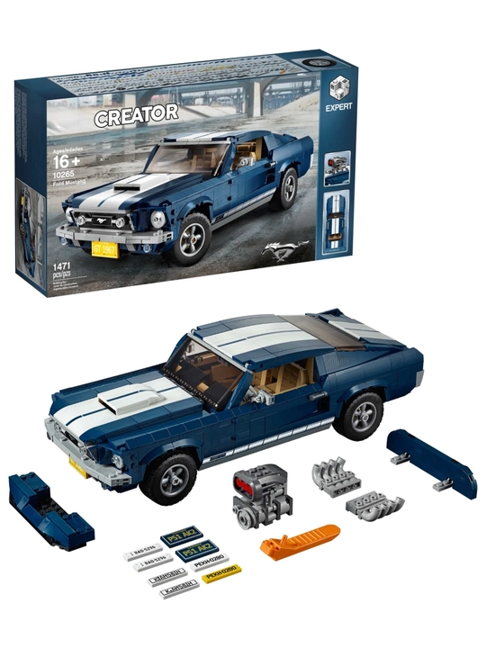 Конструктор Лего коллекционный ретро-автомобиль Ford Mustang, 1471 деталь - 