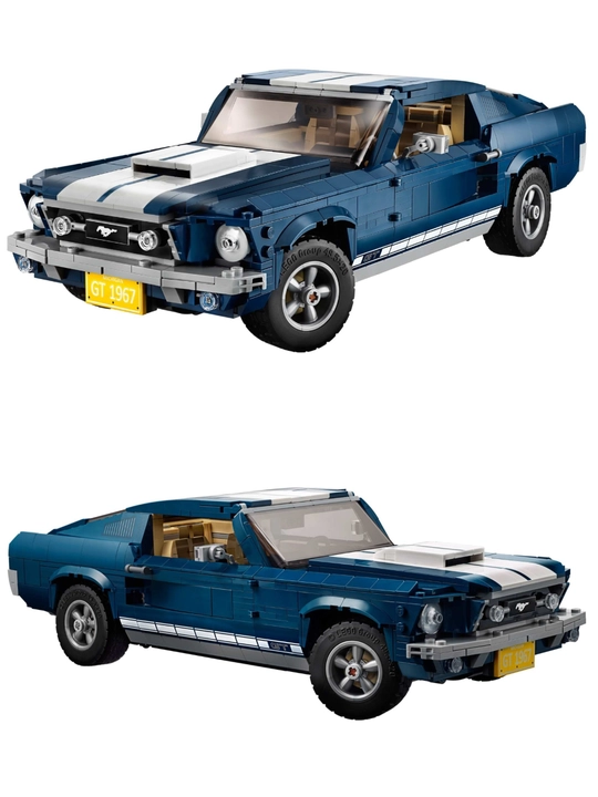 Kolleksion Lego konstruktor retro-avtomobil Ford Mustang, 1471 ta qism